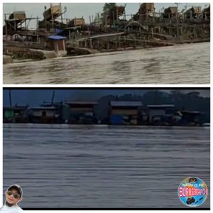 WAduh-waduh… Terlihat Seperti BENTENG TAKESHI AJA,Pekerja PETI Beraksi di Sungai Kapuas Desa Muntik, Kec. Kapuas Kab. Sanggau