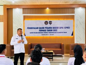 Bentuk ASN Berkualitas, Kakanwil Ditjenpas Kalteng Berikan Pembekalan kepada CPNS Tahun 2023