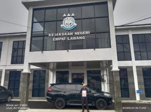 Wakil Ketua Lembaga LIN, Sulman Paris, Akan Tnjau Perkembangan Laporan Kades Padang Gelai Ke Kejari Empat Lawang.