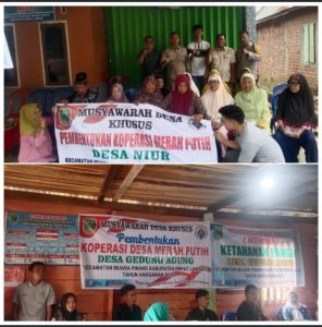 Desa Gedung Agung Gelar Musdes Khusus Dalam Rangka Pembetukan Koperasi Desa Merah Putih