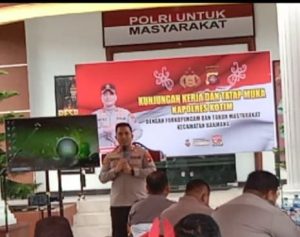 POLRES KOTIM AKBP RESKY MAULANA ZULKARNAIN S. I. K, SH MELAKUKAN KUNJUNGAN DAN TATAP MUKA DENGAN FORKOPIMCA