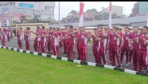 Jaga Stamina dan Kebugaran Tubuh, Polda Sumsel Laksanakan Olahraga Pagi Bersama