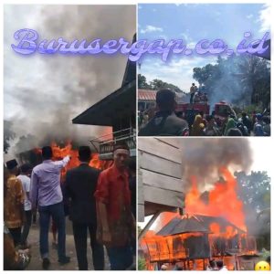 Sijago merah melalap rumah warga Desa martapura kecamatan sikap Dalam Kabupaten Empat lawang